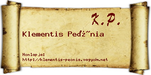 Klementis Peónia névjegykártya